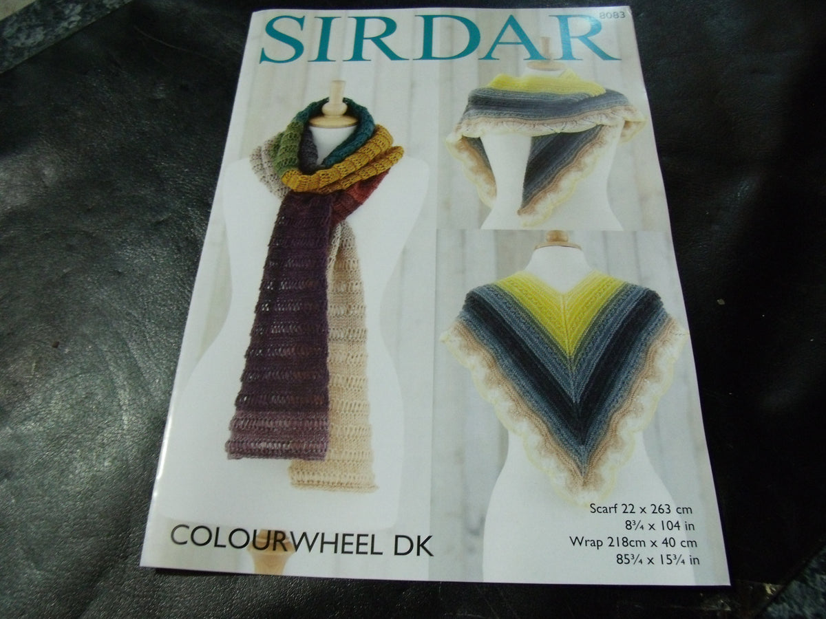 Sirdar Colourwheel Double Knitting Pattern 8083 Scarf and Wrap – S and ...